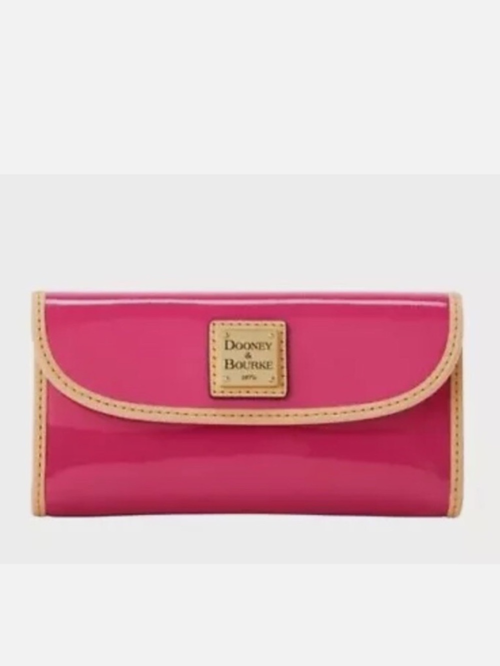 Spring Delight!! NWT - Dooney & Bourke Pink Patent Leather Continental Clutch - Picture 7 of 8